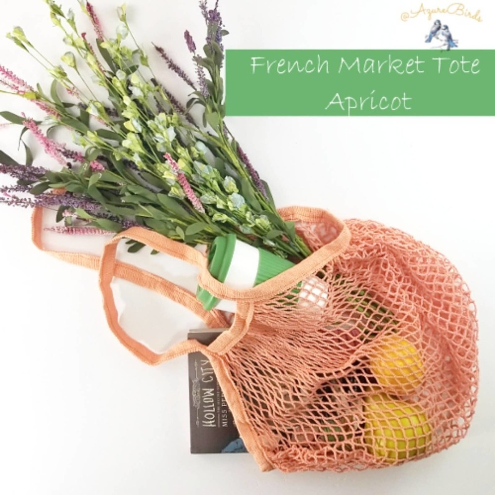 French Market Tote | Beach Carry All Gym Bag | Apricot